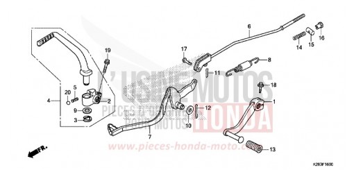 PEDALE CRF125FK de 2019